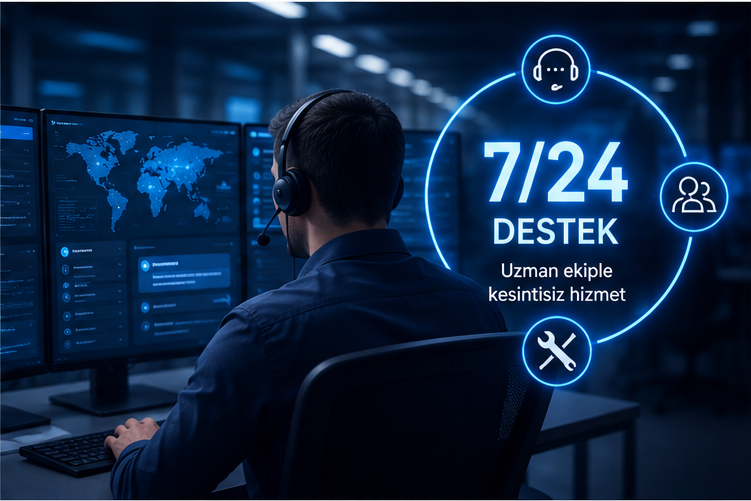 7/24 Destek – Uzman ekiple kesintisiz hizmet